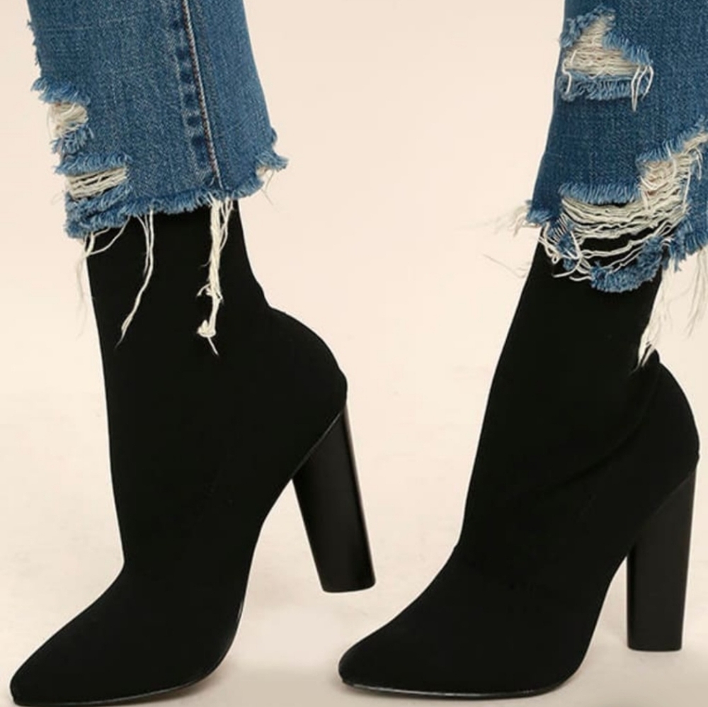 Steve Madden | Capitol Sock Bootie, Size 9, Black, EUC